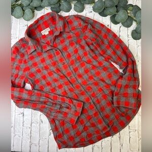 Broadway & Broome Flannel Checkered Plaid Shirt XS